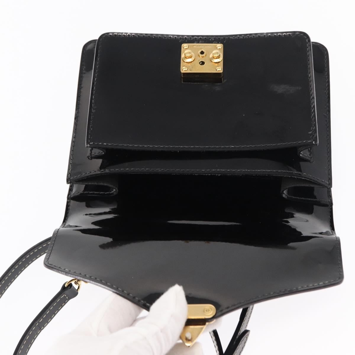 Louis Vuitton Monceau Handbag Vernis, BLACK, PATENT_LEATHER, Handbag