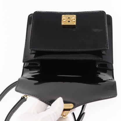 Louis Vuitton Monceau Handbag Vernis, BLACK, PATENT_LEATHER, Handbag