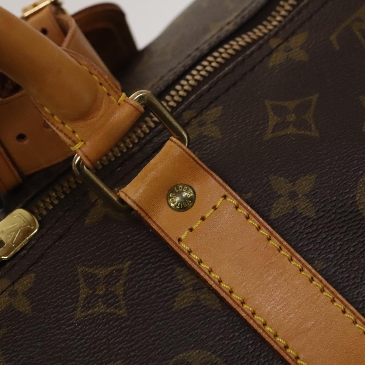 Louis Vuitton Keepall Bag Monogram Canvas, BROWN, CANVAS, Travel bag