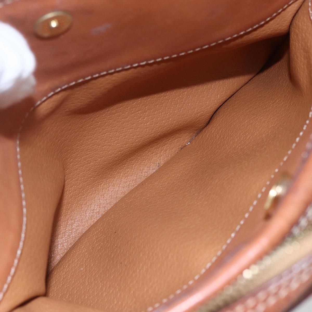 Celine Vintage Macadam Shoulder Bag Canvas and Leather, BROWN, CANVAS, Shoulder bag