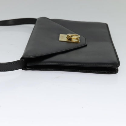 Celine Envelope Shoulder Bag Leather, BLACK, LEATHER, Shoulder bag