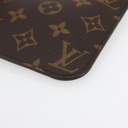 Louis Vuitton Neverfull Pochette Monogram Canvas, BROWN, CANVAS, Clutche & pouche