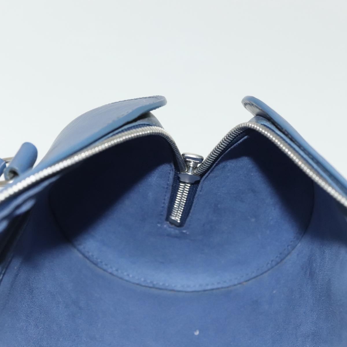 Louis Vuitton Soufflot Handbag Epi Leather, BLUE, LEATHER, Handbag