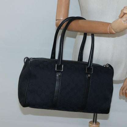 Gucci Vintage Zip Boston Bag GG Canvas, BLACK, CANVAS, Handbag