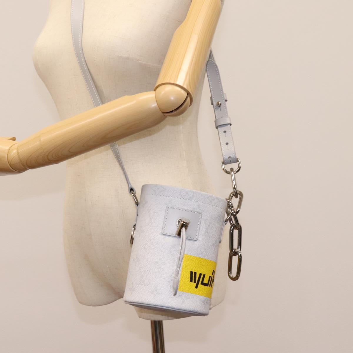 Louis Vuitton Chalk Nano Bag Limited Edition Logo Story Monogram Canvas, GRAY, CANVAS, Handbag