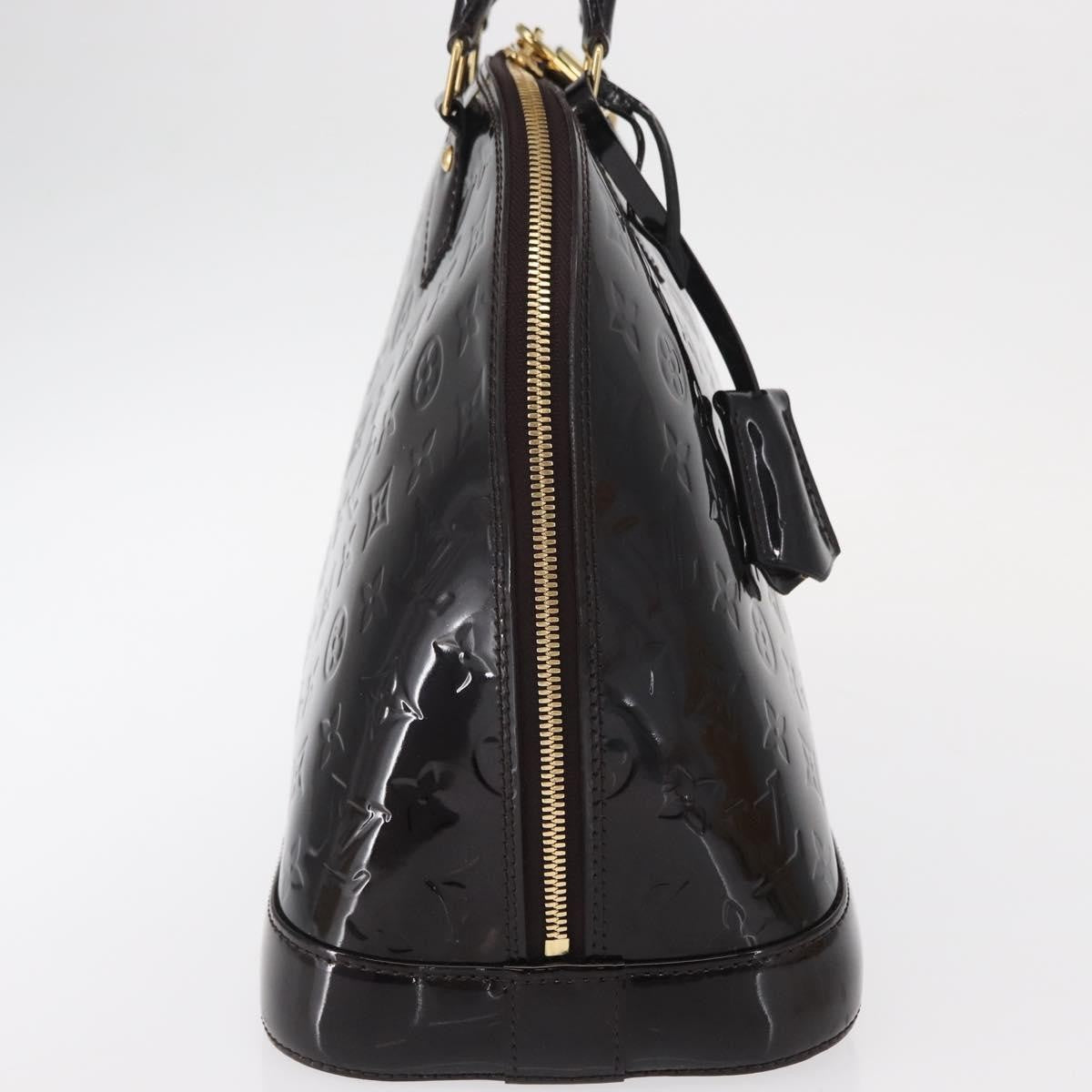 Louis Vuitton Alma Handbag Monogram Vernis, BURGUNDY, PATENT_LEATHER, Handbag