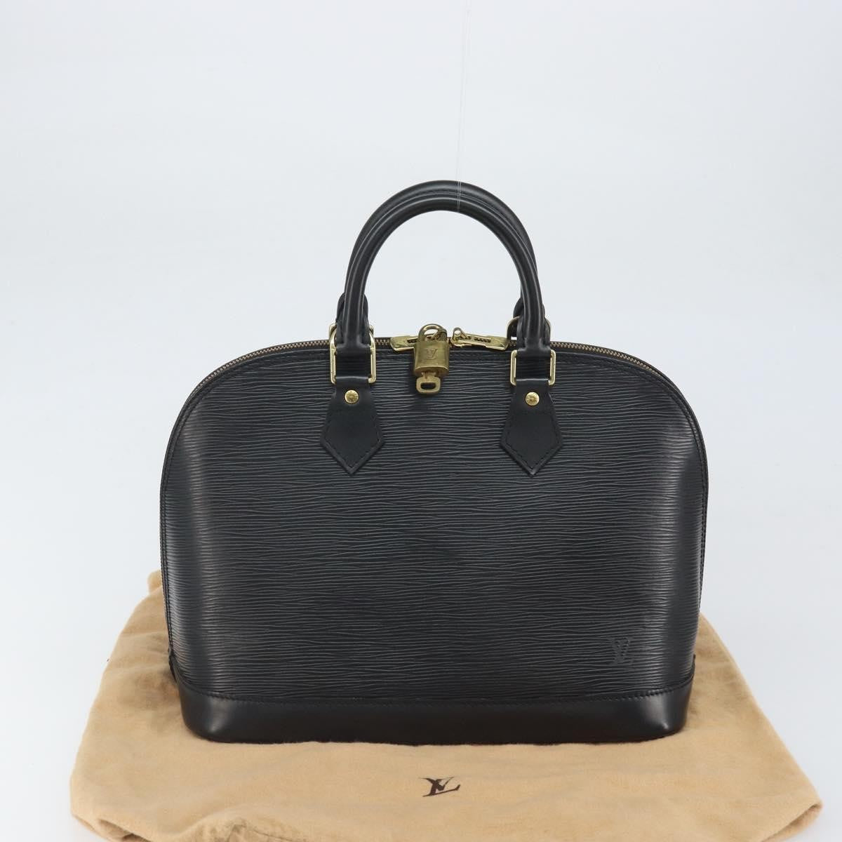 Louis Vuitton Alma Handbag Epi Leather, BLACK, LEATHER, Handbag
