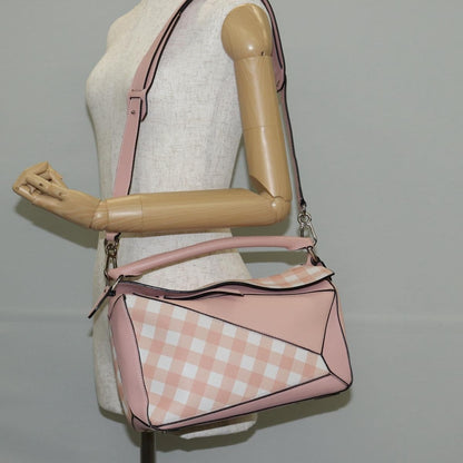 Loewe Puzzle Bag Leather, PINK, LEATHER, Handbag