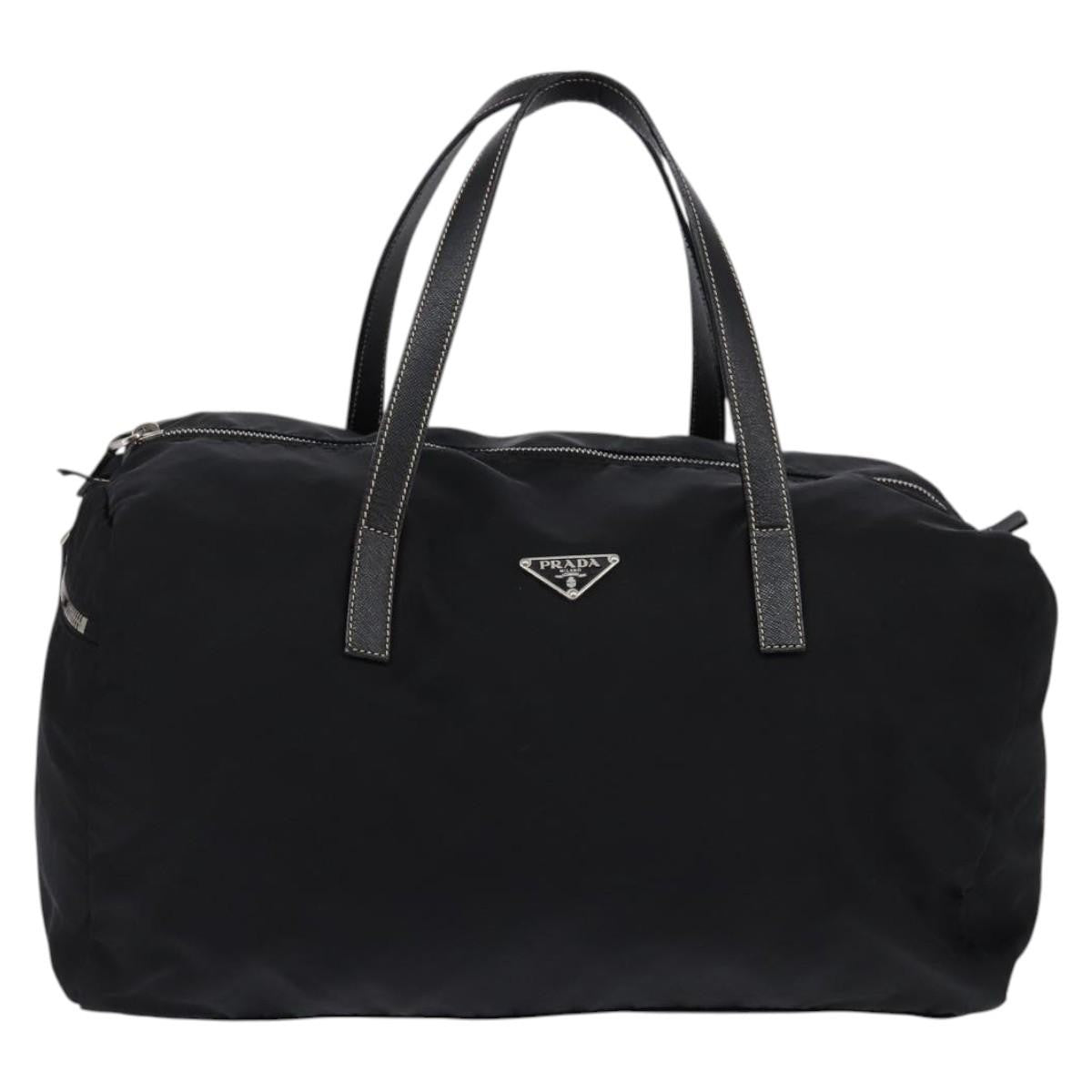 Prada Side Pocket Convertible Duffle Bag Tessuto, BLACK, NYLON, Travel bag