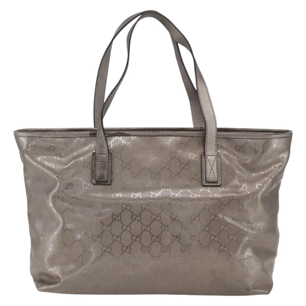 Gucci Plus Tote GG Imprime, SILVER, PVC, Tote bag