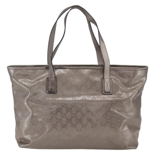 Gucci Plus Tote GG Imprime, SILVER, PVC, Tote bag