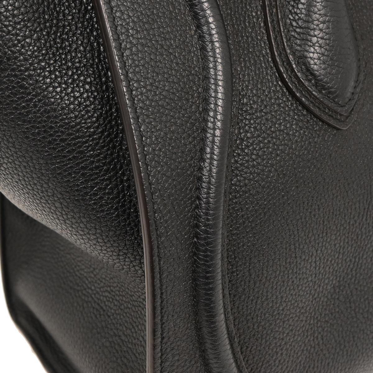 Celine Luggage Bag Smooth Leather, BLACK, LEATHER, Handbag