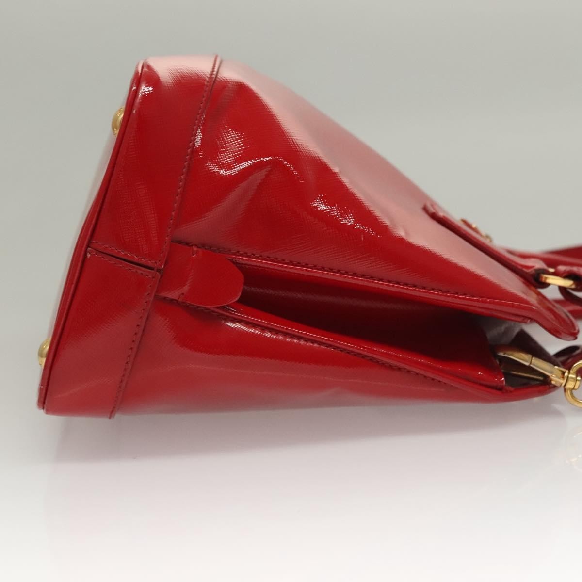 Prada Open Promenade Bag Vernice Saffiano Leather, RED, PATENT_LEATHER, Handbag