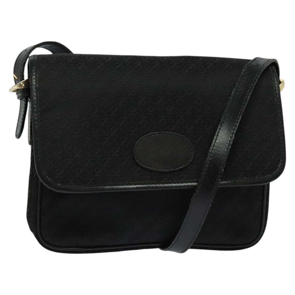 Loewe Flap Messenger Bag Canvas, BLACK, CANVAS, Shoulder bag
