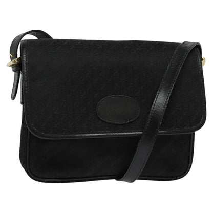 Loewe Flap Messenger Bag Canvas, BLACK, CANVAS, Shoulder bag