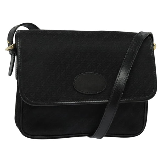 Loewe Flap Messenger Bag Canvas, BLACK, CANVAS, Shoulder bag