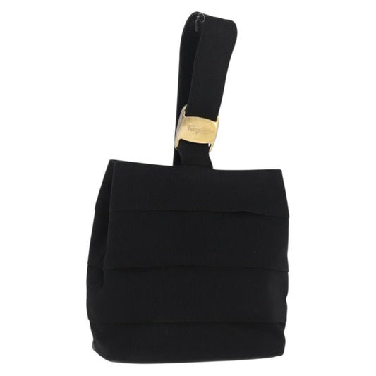 Salvatore Ferragamo Vala Clutch bag Nylon, BLACK, NYLON, Clutche & pouche