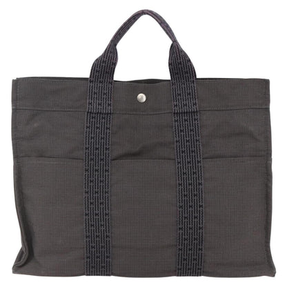 Hermes Fourre Tout Tote Canvas, GRAY, CANVAS, Tote bag