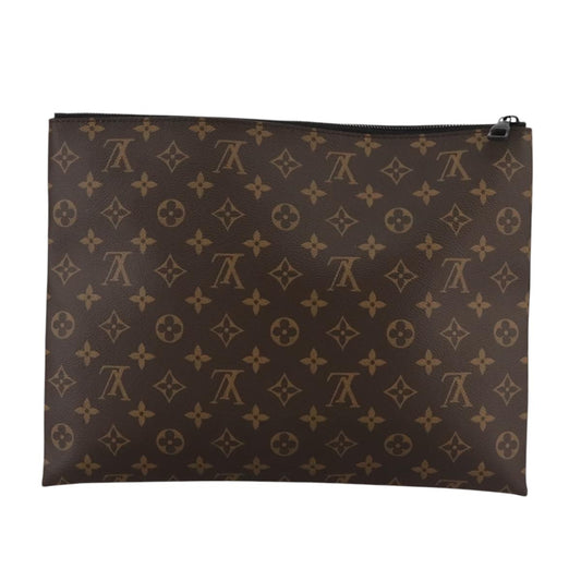 Louis Vuitton Solar Ray A4 Pouch Monogram Canvas, BROWN, CANVAS, Clutche & pouche