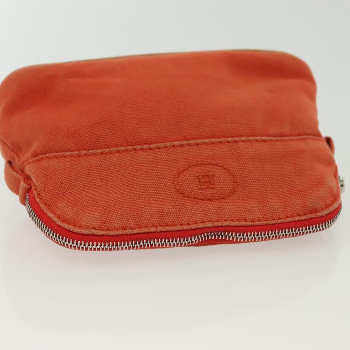 Hermes Bolide Travel Pouch Canvas, ORANGE, CANVAS, Travel bag