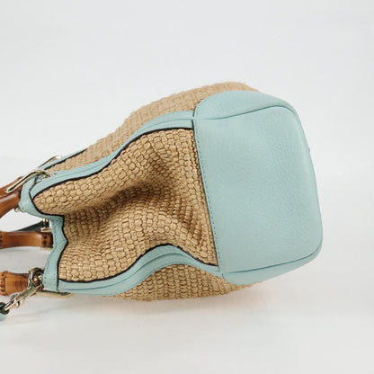 Gucci Bamboo Shopper Tote Straw, BEIGE, WICKER, Tote bag