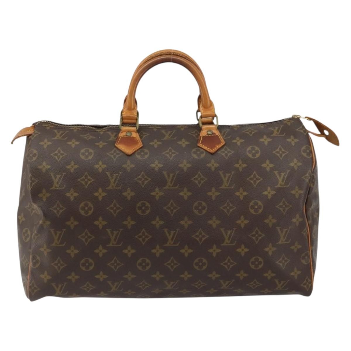 Louis Vuitton Speedy Handbag Monogram Canvas, BROWN, CANVAS, Handbag
