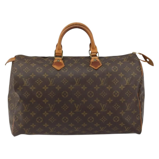 Louis Vuitton Speedy Handbag Monogram Canvas, BROWN, CANVAS, Handbag