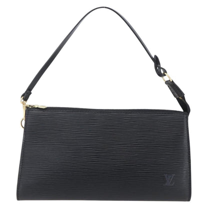Louis Vuitton Pochette Accessoires Epi Leather, BLACK, LEATHER, Clutche & pouche