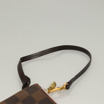 Louis Vuitton Neverfull Pochette Damier, BROWN, CANVAS, Tote bag