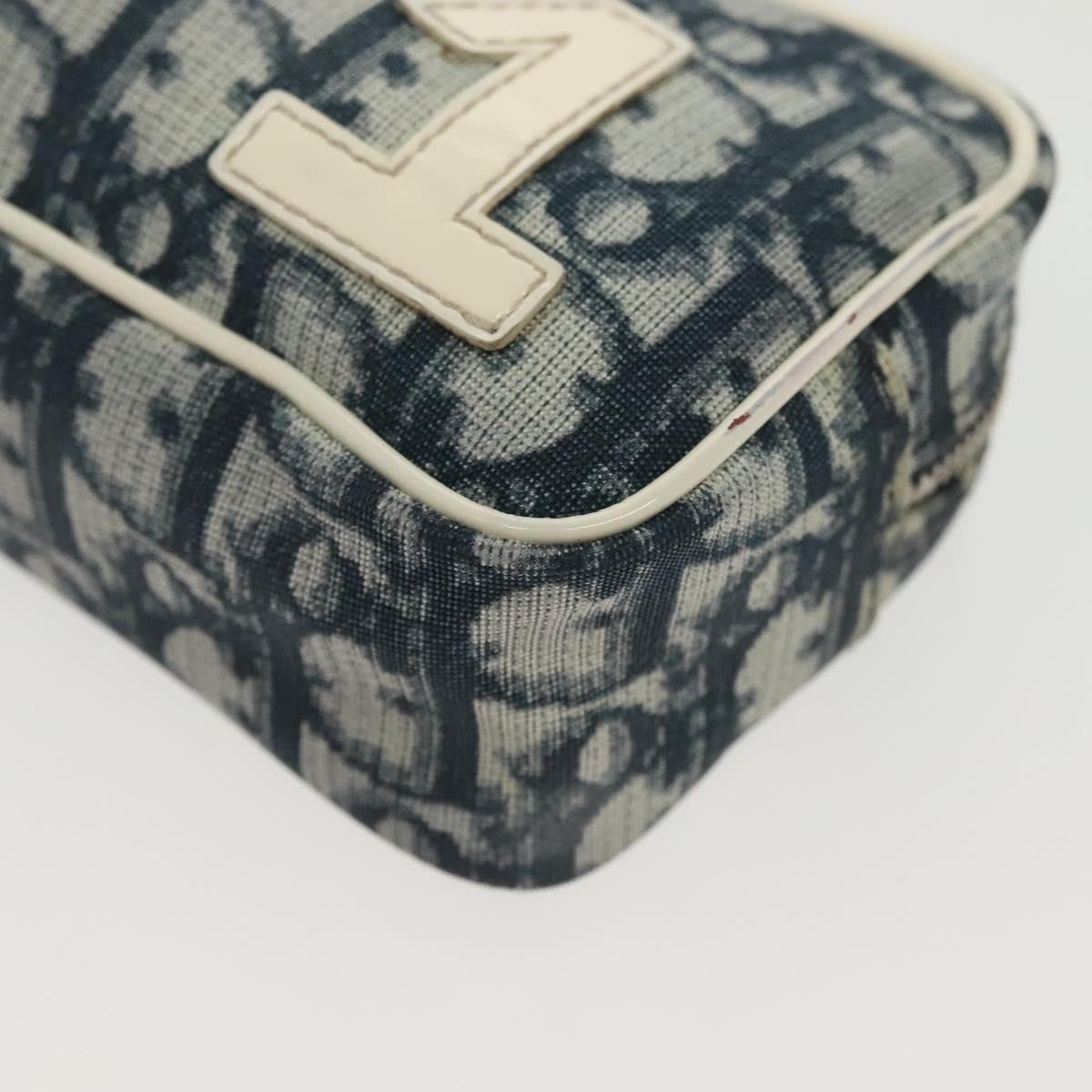 Christian Dior Vintage Trotter Pouch Diorissimo Canvas, NAVY, CANVAS, Clutche & pouche