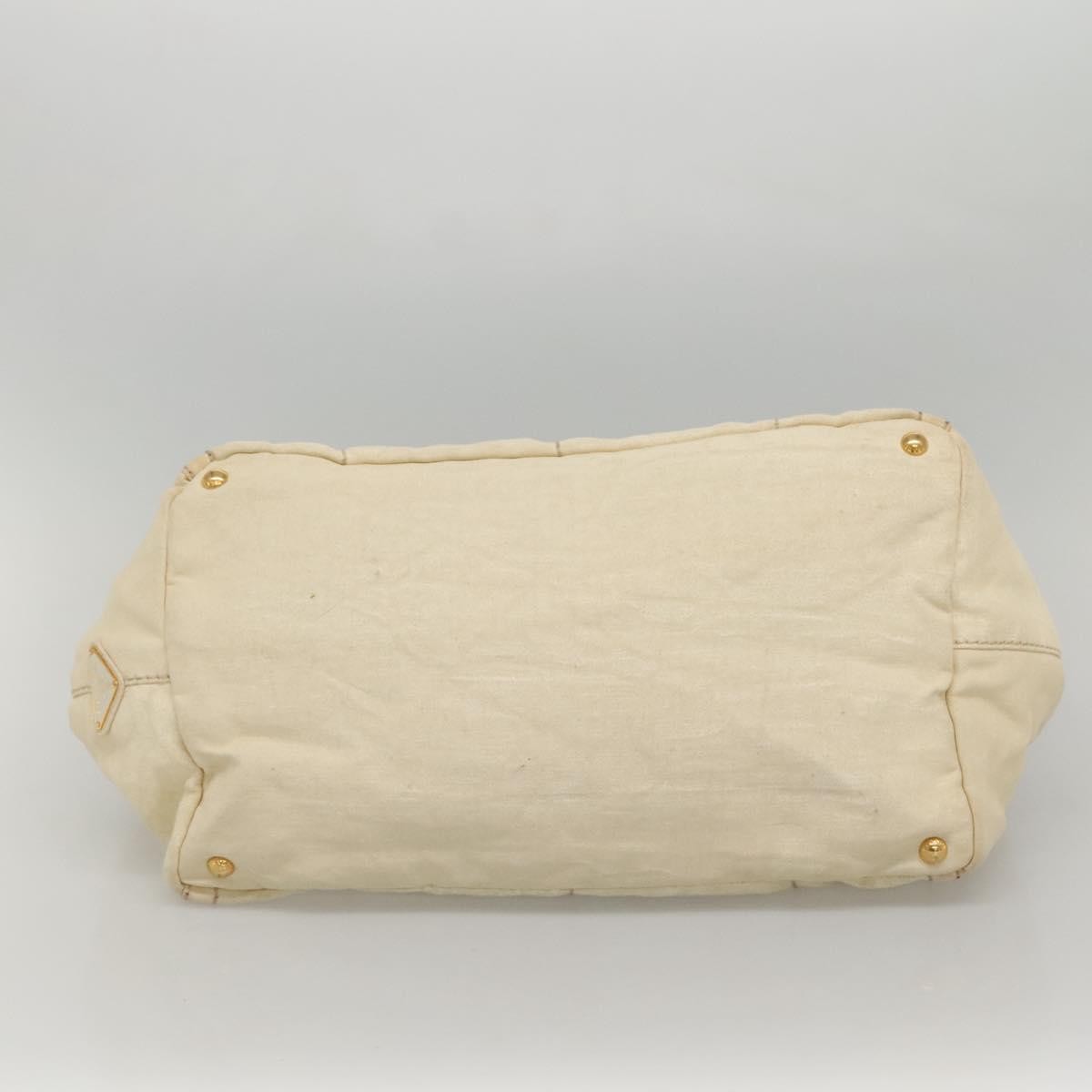 Prada Canapa Convertible Tote Canvas, WHITE, CANVAS, Tote bag