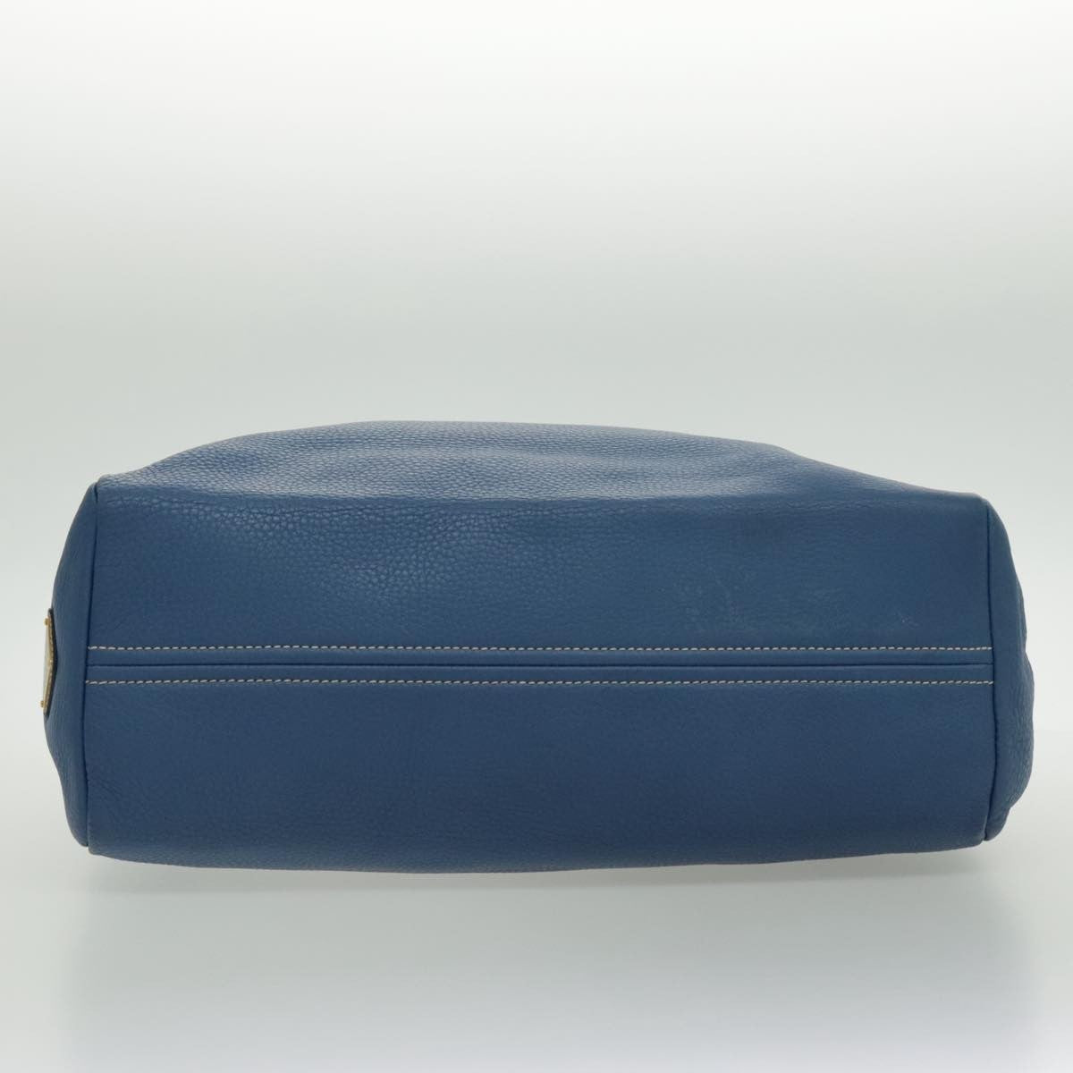 Prada Front Pocket Tote Vitello Daino, BLUE, LEATHER, Tote bag