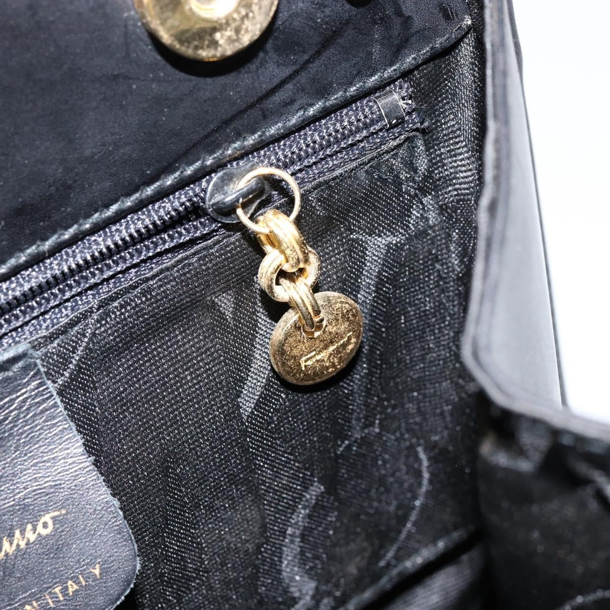 Salvatore Ferragamo Convertible Vara Bow Tote Leather, BLACK, LEATHER, Handbag