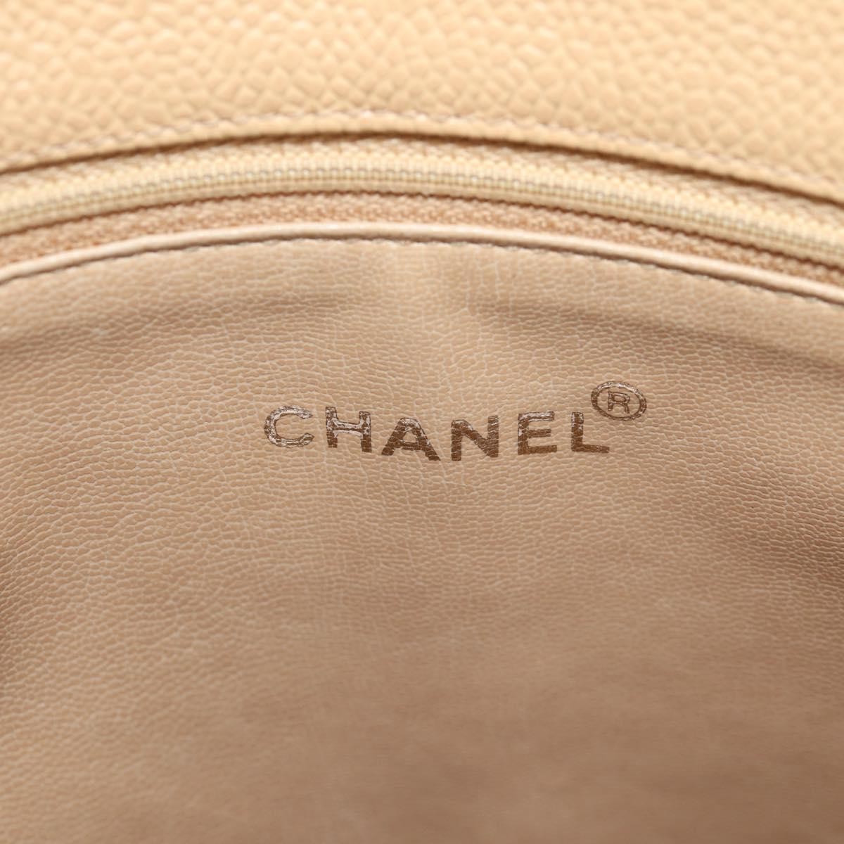 Chanel Coco Mark Leather, BEIGE, LEATHER, Handbag