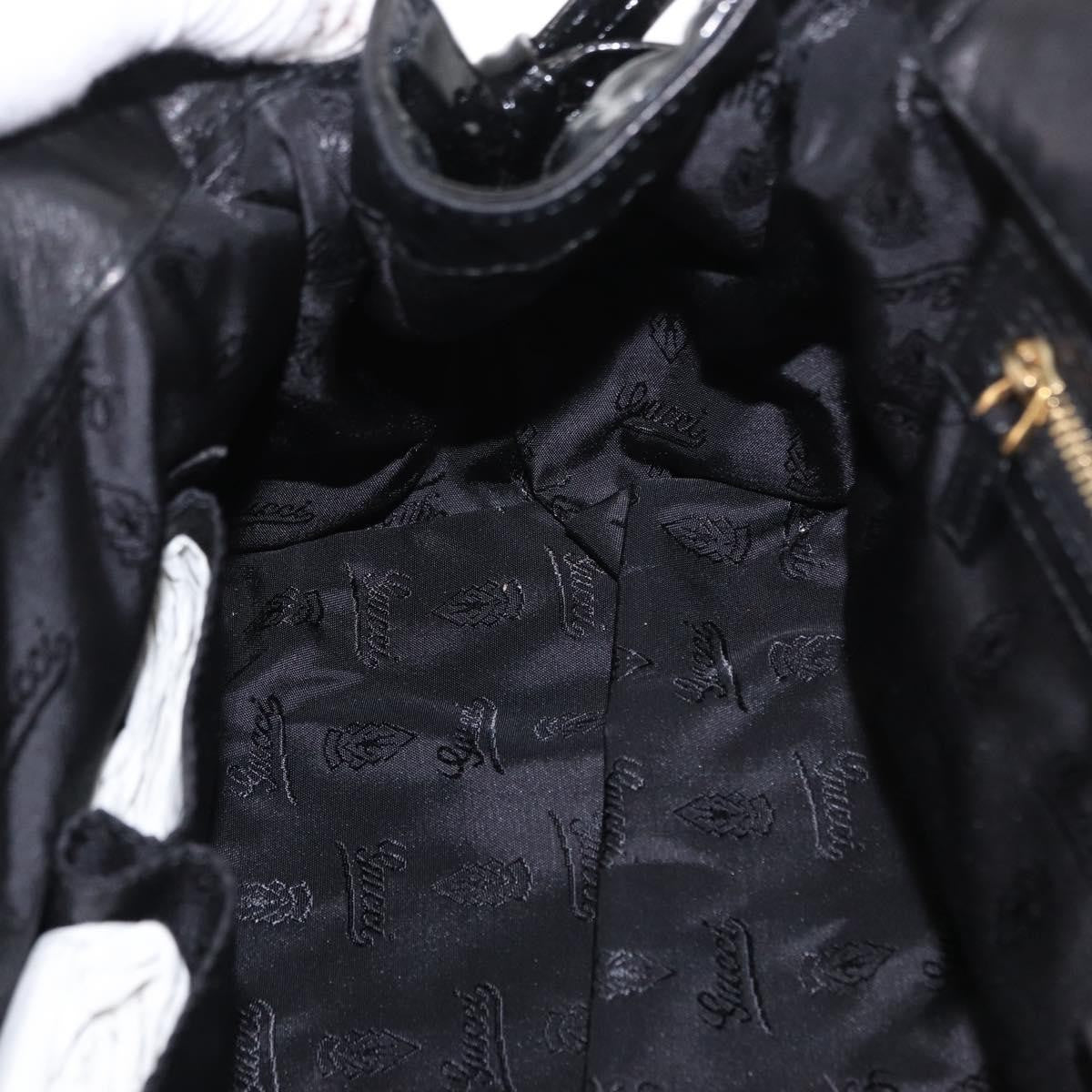 Gucci Hysteria Convertible Top Handle Bag Patent, BLACK, PATENT_LEATHER, Handbag