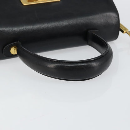 Salvatore Ferragamo Gancini Convertible Top Handle Bag Leather, BLACK, LEATHER, Handbag