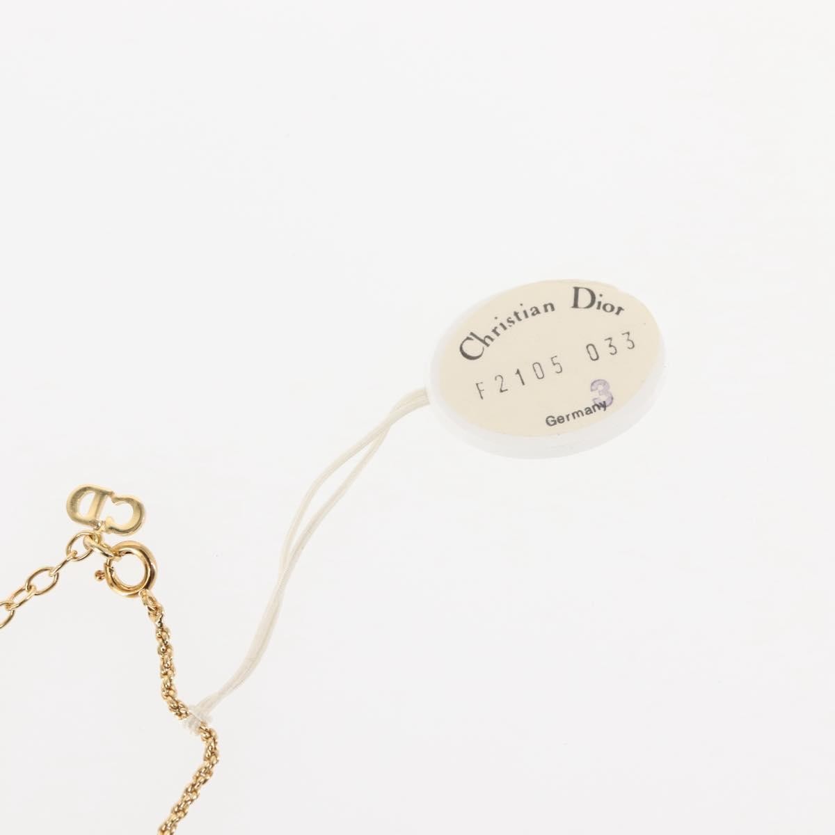 Christian Dior Vintage CD Heart Pendant Necklace Metal with Crystals, GOLD, METAL, Necklace