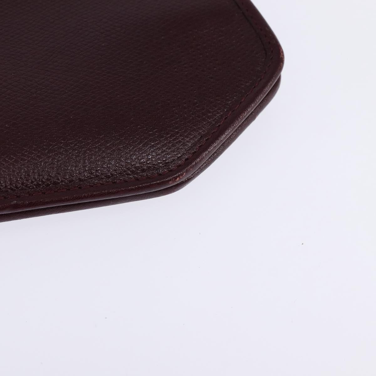 Christian Dior Flap chain Shoulder bag Leather, BURGUNDY, LEATHER, Shoulder bag