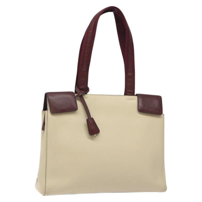 Prada Vintage Shoulder Bag Leather, BEIGE, LEATHER, Shoulder bag