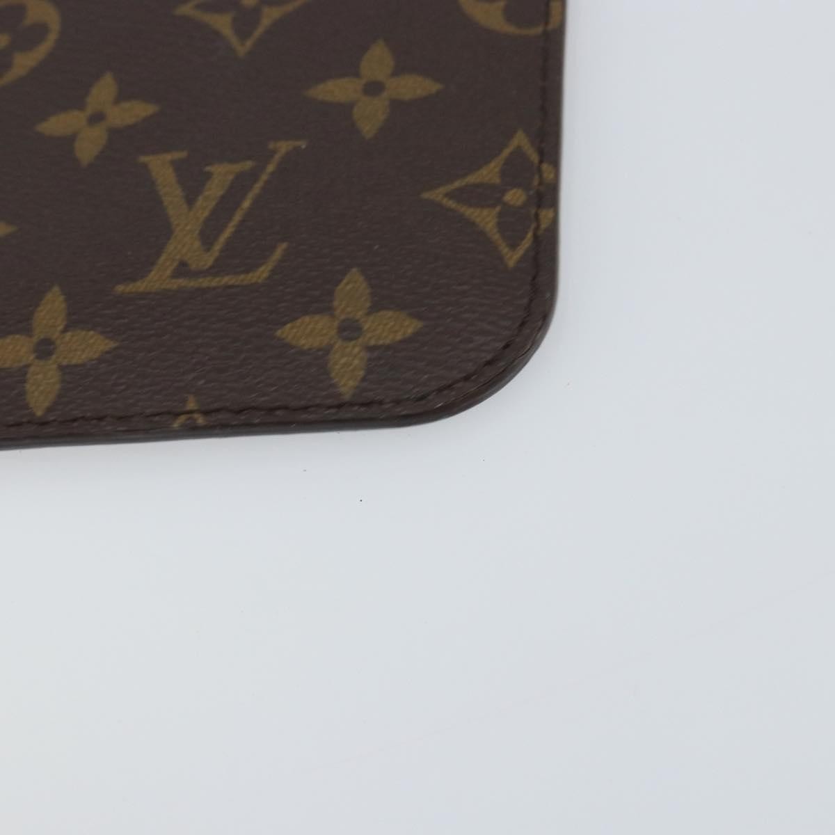 Louis Vuitton Neverfull Pochette Monogram Canvas, BROWN, CANVAS, Clutche & pouche