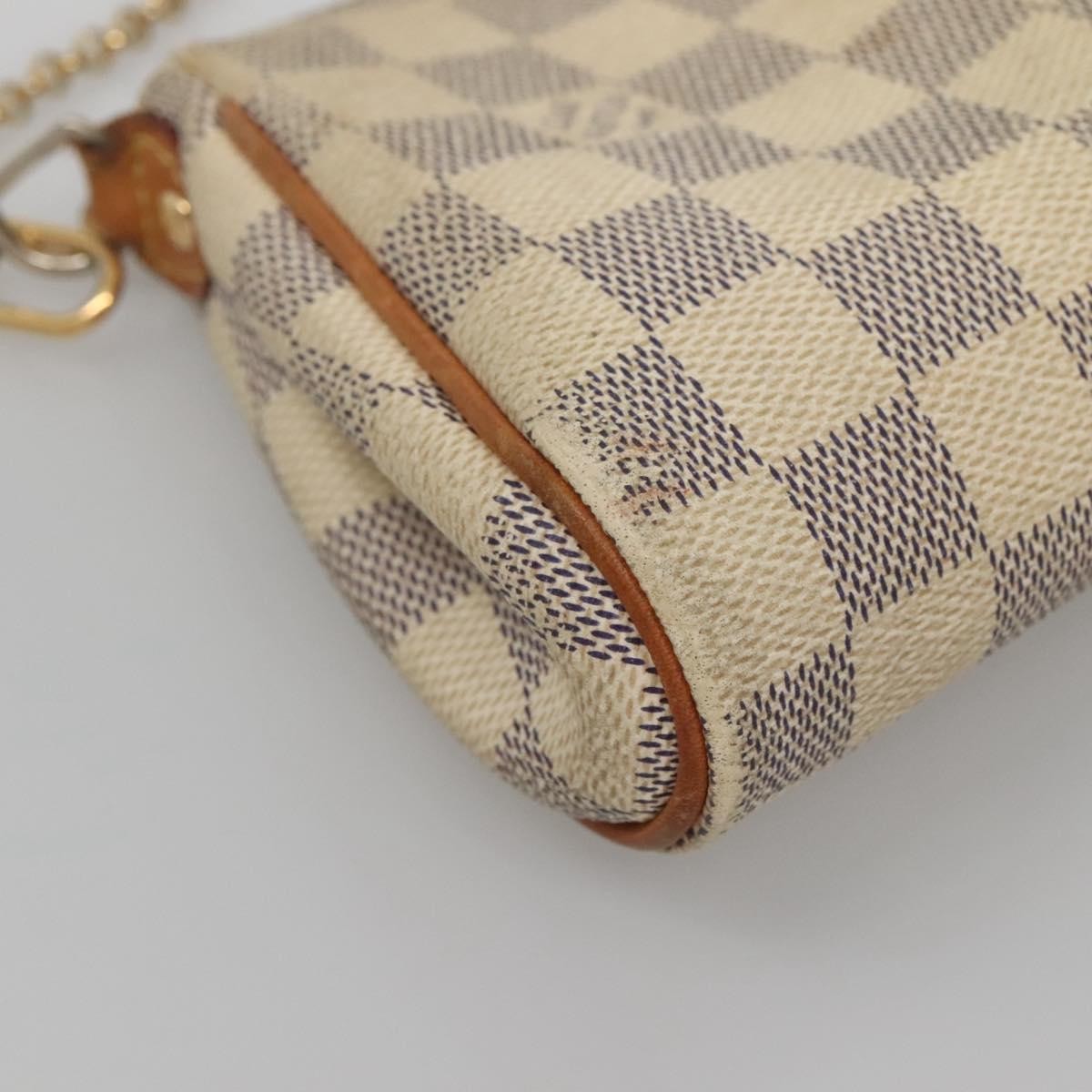 Louis Vuitton Eva Handbag Damier, WHITE, CANVAS, Shoulder bag