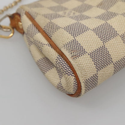Louis Vuitton Eva Handbag Damier, WHITE, CANVAS, Shoulder bag