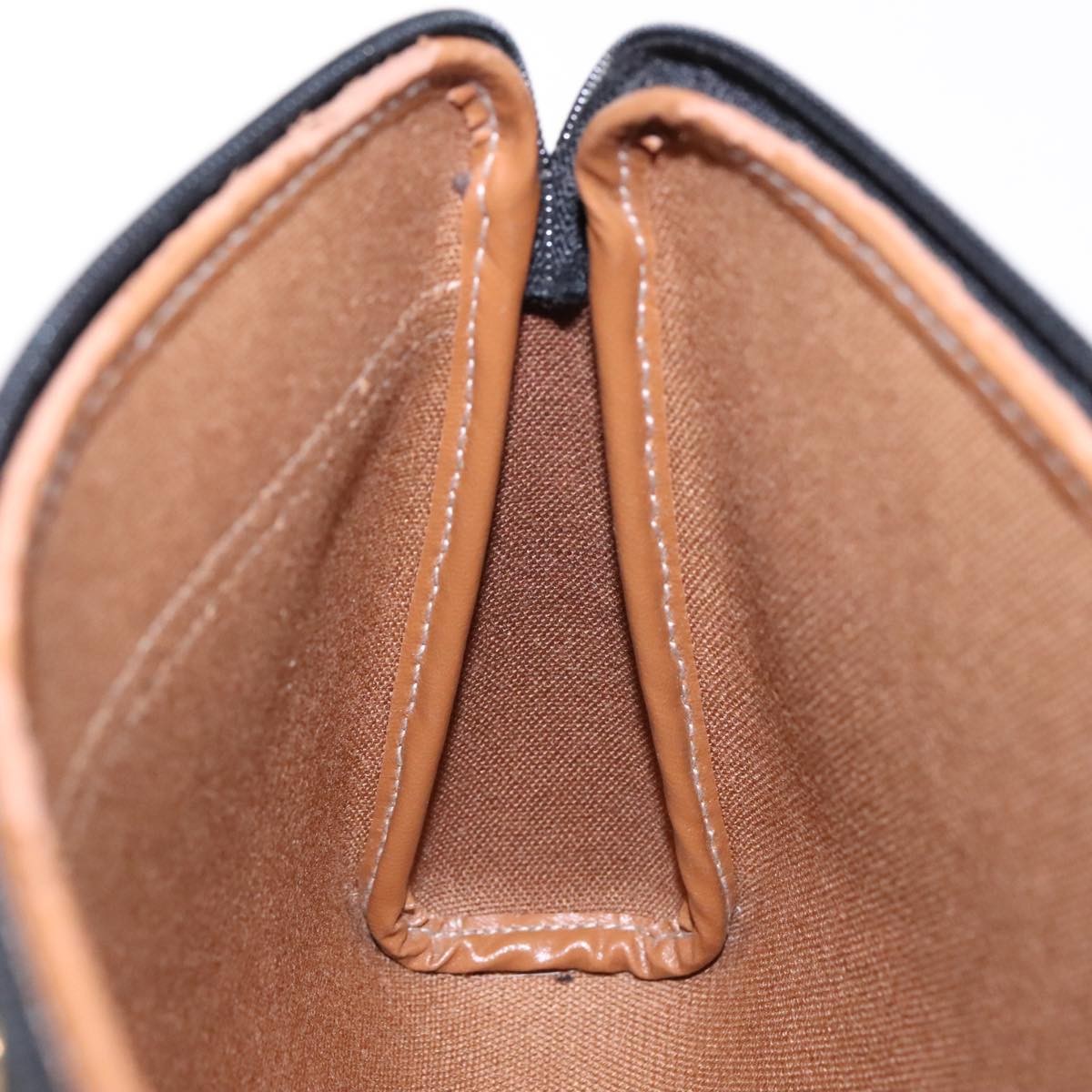 Christian Dior Vintage Honeycomb Zip Pouch Coated Canvas, BLACK, PVC, Clutche & pouche