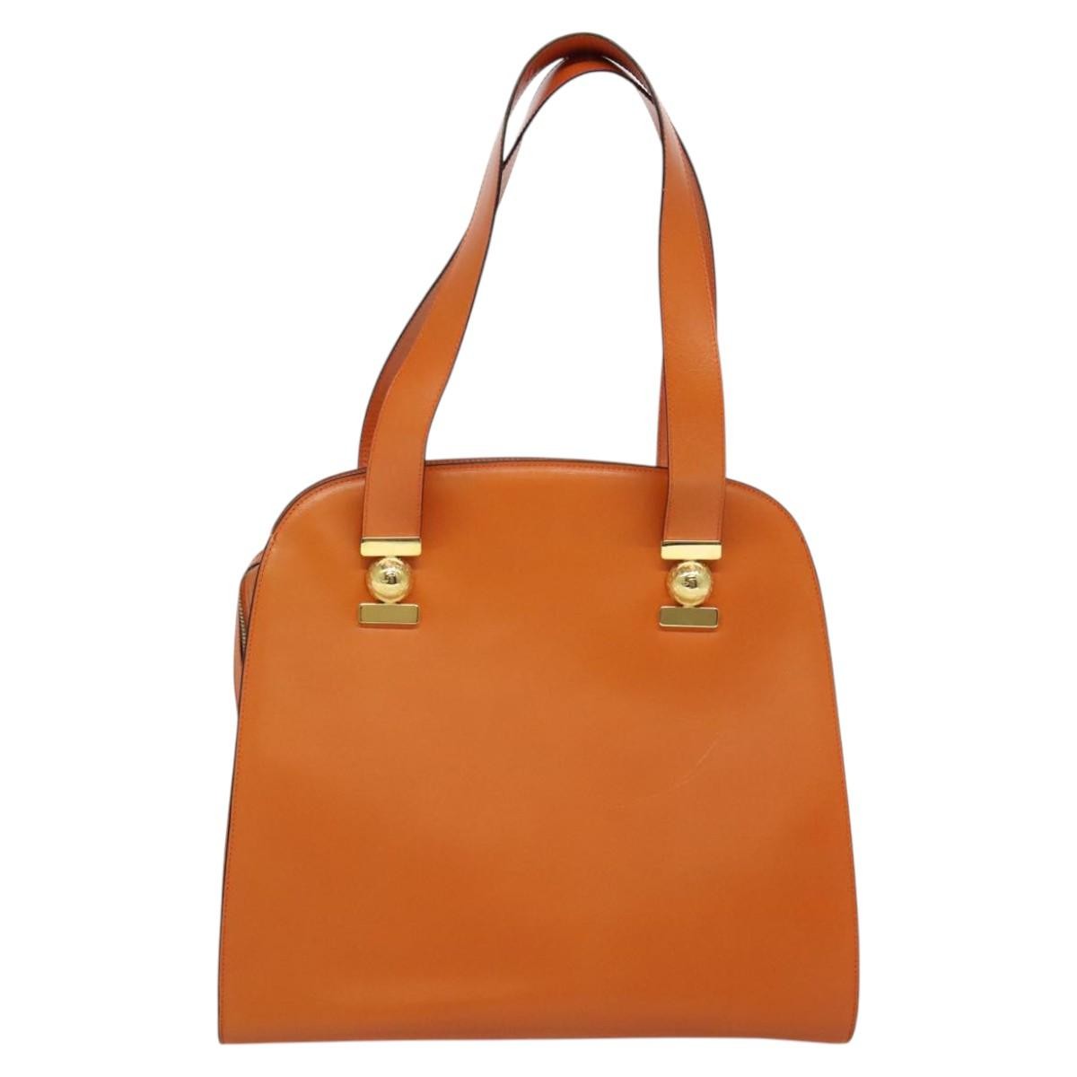 Celine Tote bag Leather, ORANGE, LEATHER, Tote bag