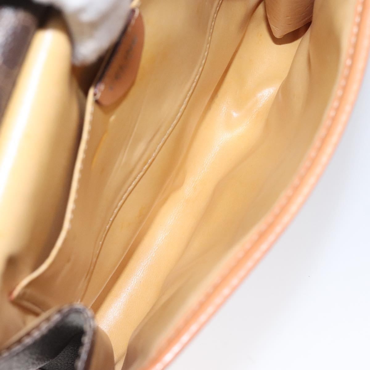 Celine Vintage Macadam Shoulder Bag Canvas and Leather, BROWN, CANVAS, Shoulder bag