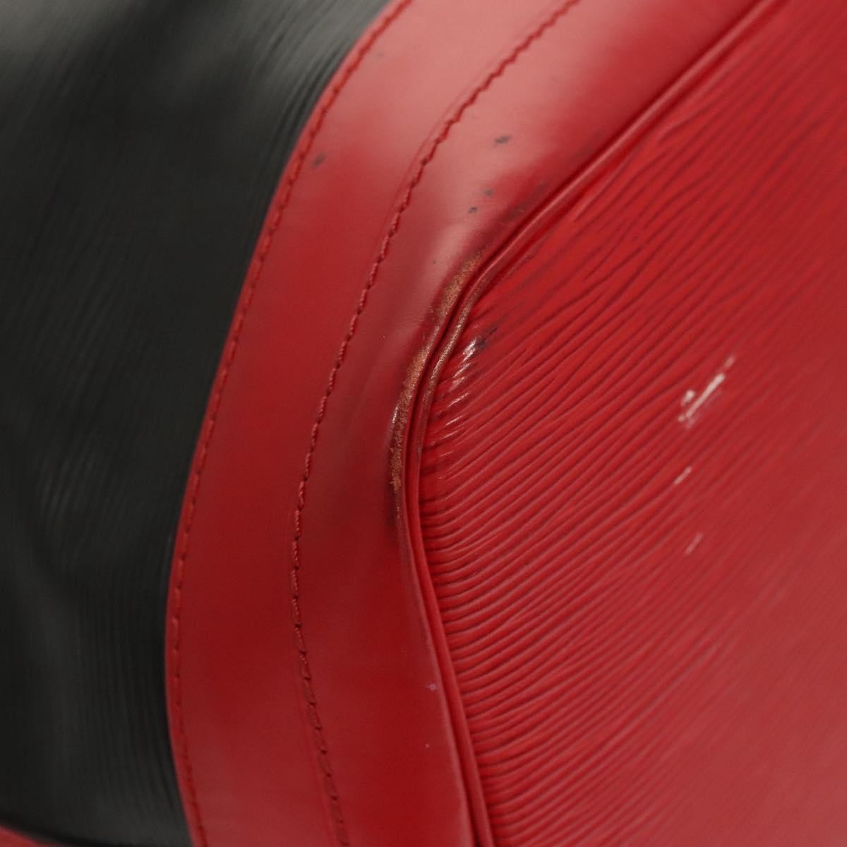 Louis Vuitton Bicolor Noe Handbag Epi Leather, BLACK, LEATHER, Shoulder bag