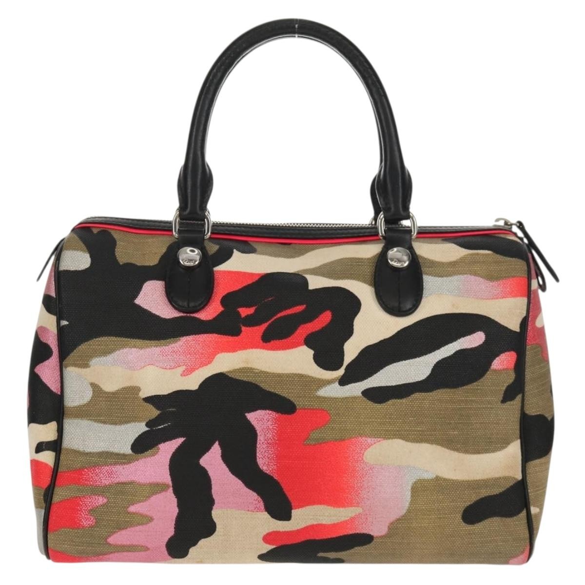 Christian Dior Polochon Satchel Limited Edition Anselm Reyle Camouflage Canvas, MULTICOLOUR, CANVAS, Travel bag