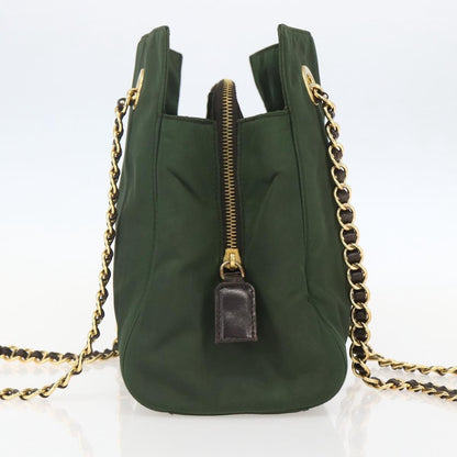 Prada Re-Edition 1995 Chain Tote Quilted Re-Nylon, GREEN, NYLON, Shoulder bag