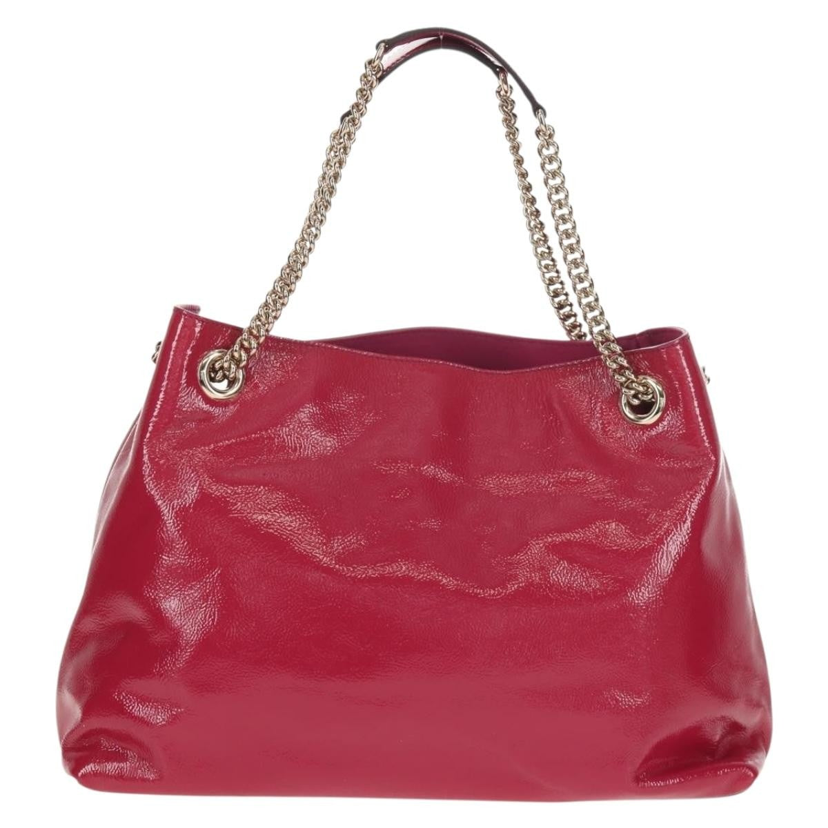 Gucci Soho Chain Strap Shoulder Bag Patent, PINK, PATENT_LEATHER, Shoulder bag