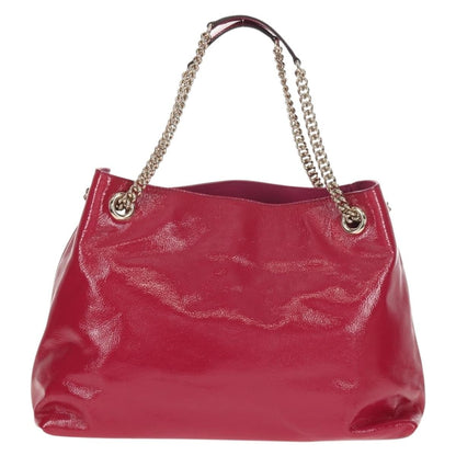 Gucci Soho Chain Strap Shoulder Bag Patent, PINK, PATENT_LEATHER, Shoulder bag